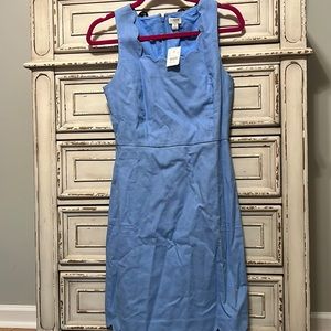 J. Crew Blue Scalloped Linen dress